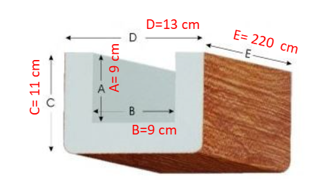 Travi finto legno Lunghezza 220 cm -L13xH11 cm - immagine 4